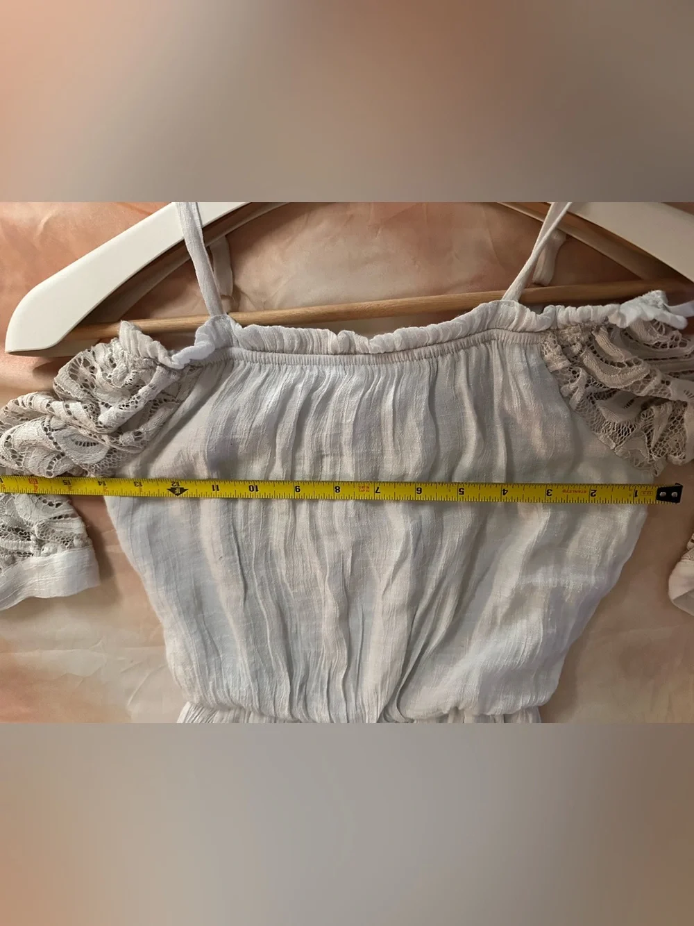 by & by girl | Big Girl White Lace Wide Leg Dressy Pants Jumpsuit | Size 10/12Y